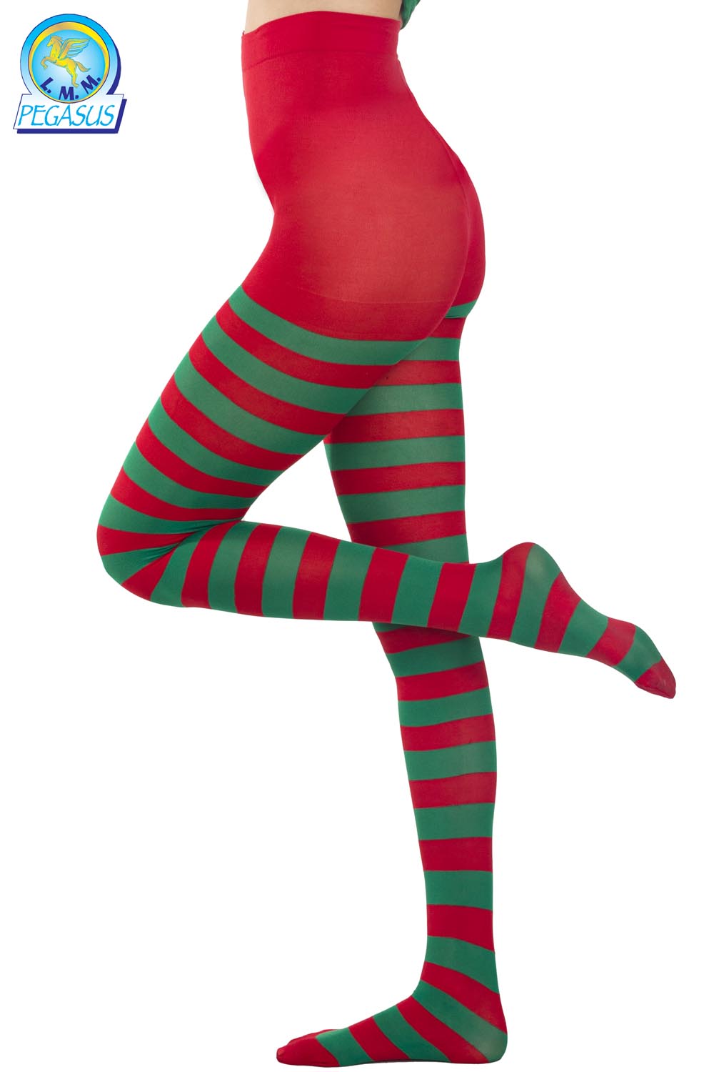 CALZE COLLANT RIGA ROSSO VERDE DONNA